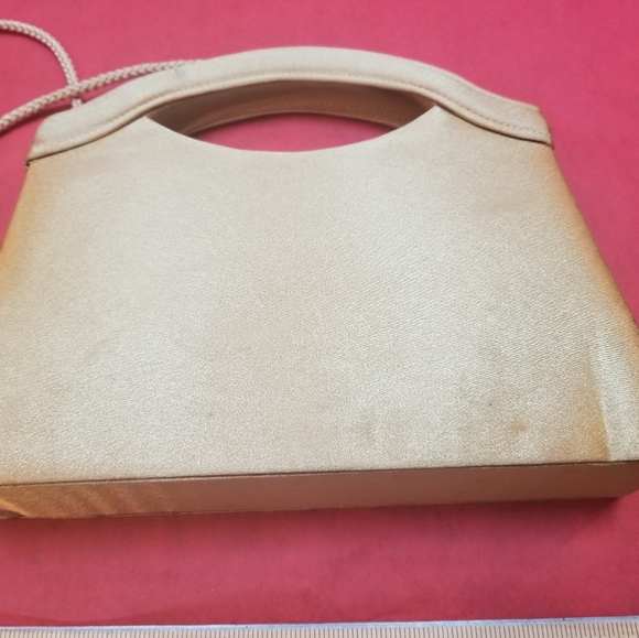 Gold Satin Shine Bijoux Terner Evening Purse - Picture 4 of 6